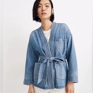 Madewell Denim Workwear Wrap Jacket - Medium - NWT